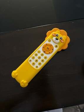 Orzbow Baby Remote Control Toy with Silicone Lion Teether Cover, Musical Learnin